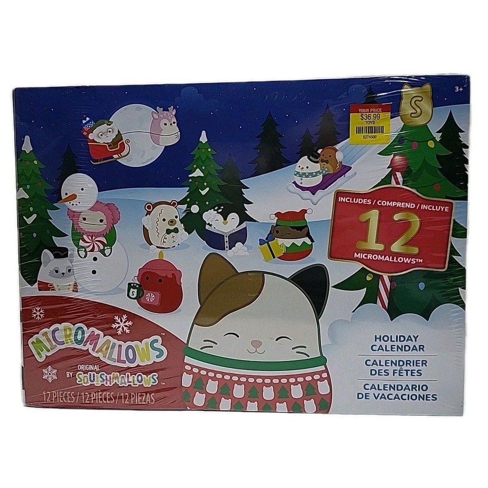 Squishmallows Holiday‎ Calendar w/ 12 Micromallows - 2025 - NEW FACTORY SEALED!